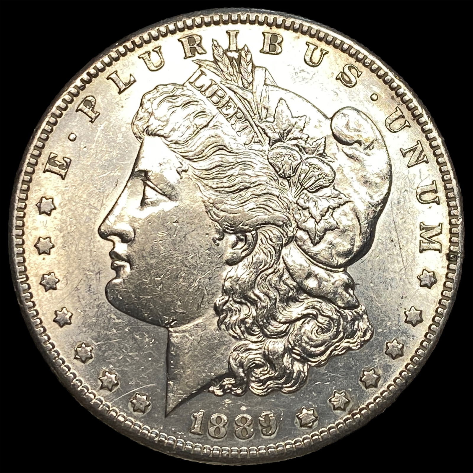 1889-S Silver Morgan Dollar CHOICE AU: 1889-S Silver Morgan Dollar CHOICE AU
