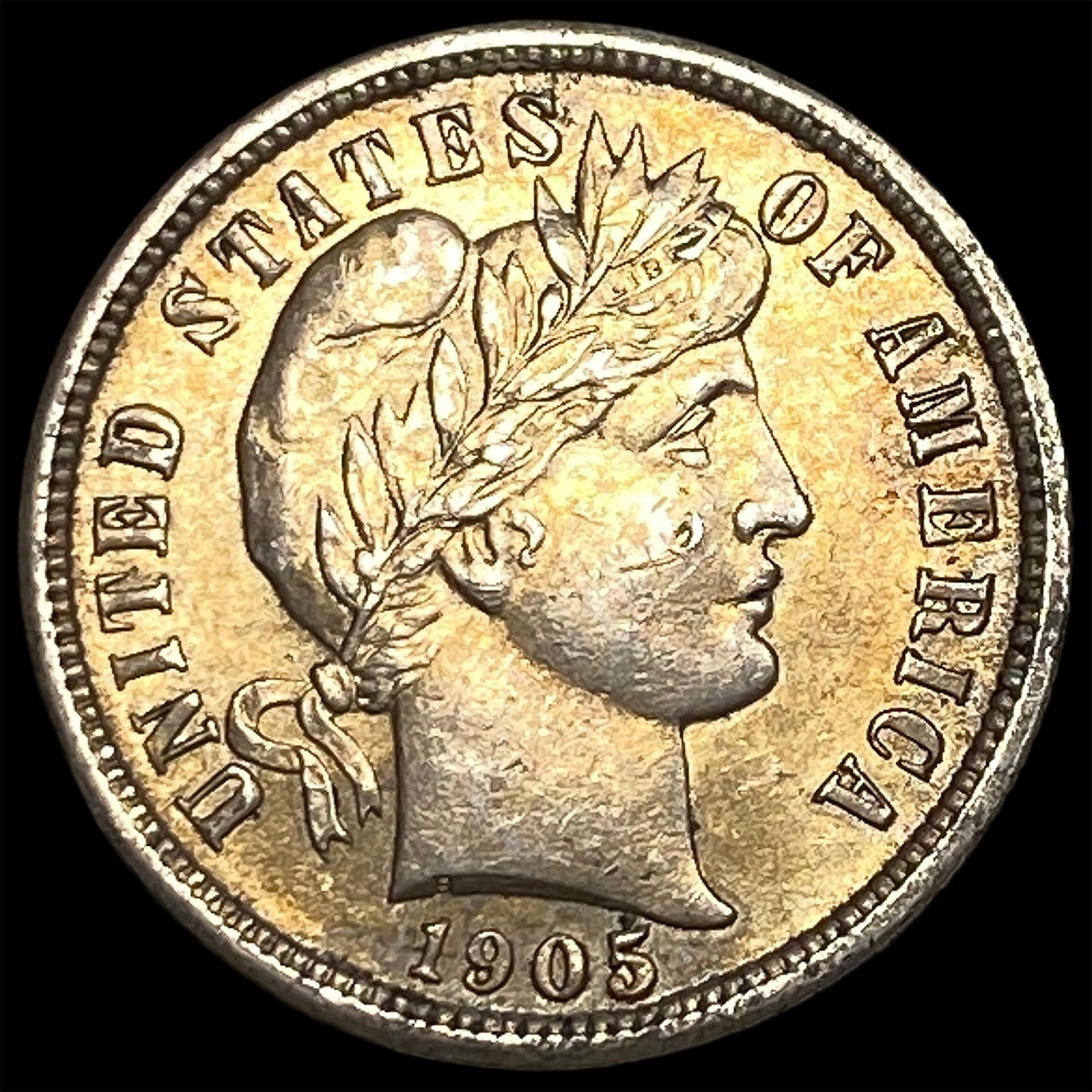 1905-S Silver Barber Dime CHOICE AU (1 of 2)