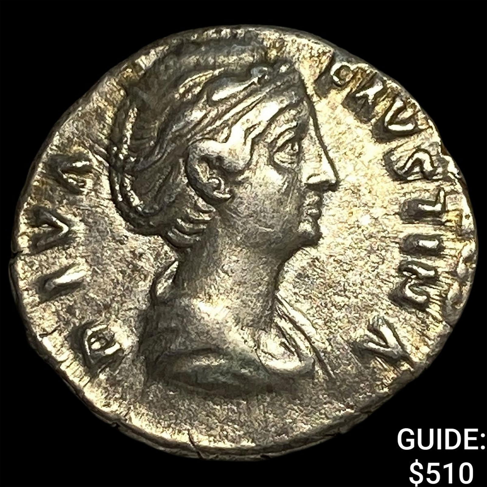 Roman Empire Faustina I, Posthumus Silver Denarius CLOSELY UNCIRCULATED (1 of 2)