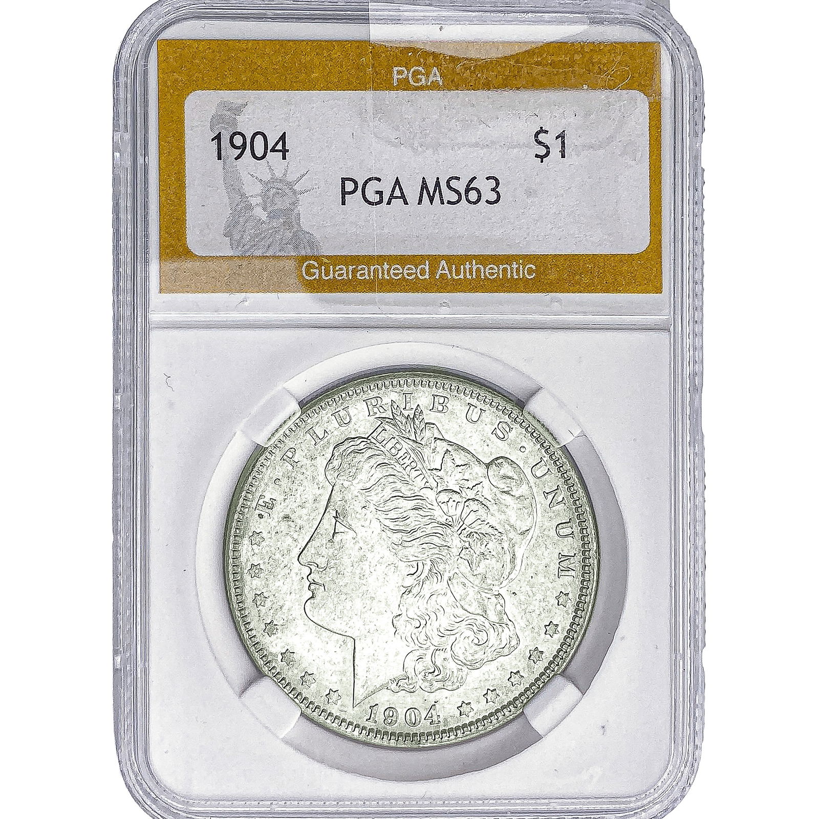 1904 Morgan Silver Dollar PGA MS63: 1904 Morgan Silver Dollar PGA MS63
