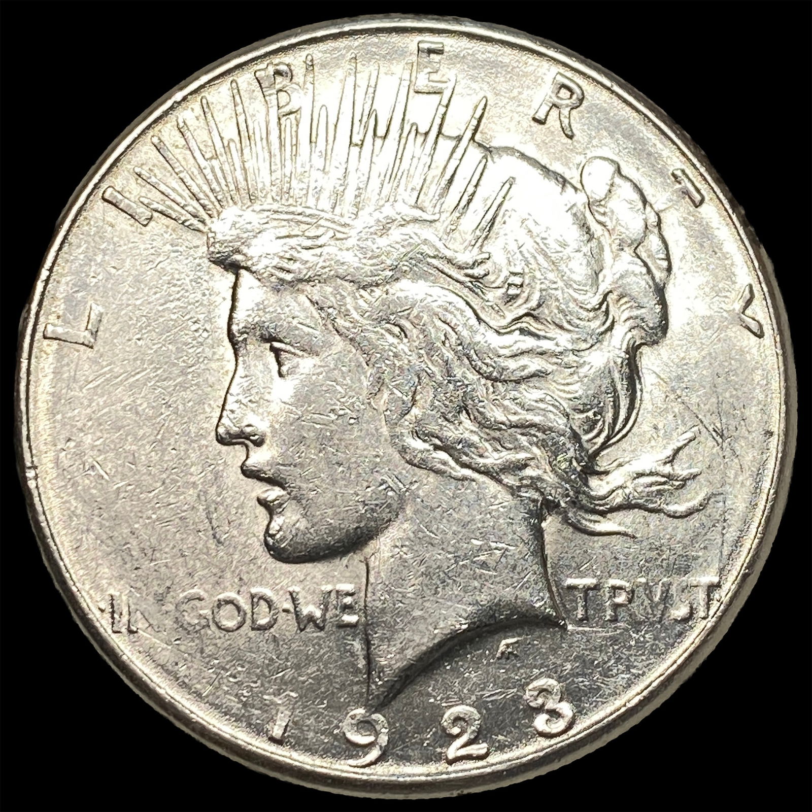 1923-S Silver Peace Dollar CHOICE AU (1 of 2)