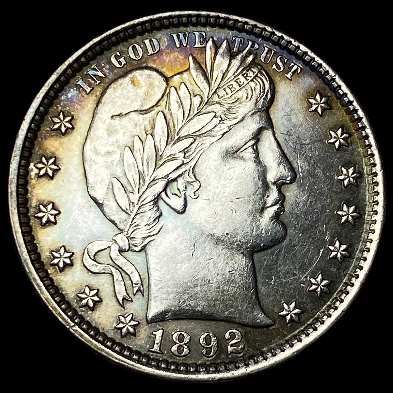 1892-S Silver Barber Quarter UNCIRCULATED (1 of 2)