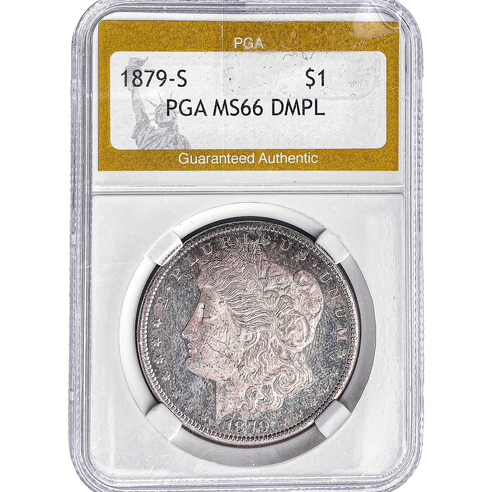 1879-S Morgan Silver Dollar PGA MS65 DMPL: 1879-S Morgan Silver Dollar PGA MS65 DMPL