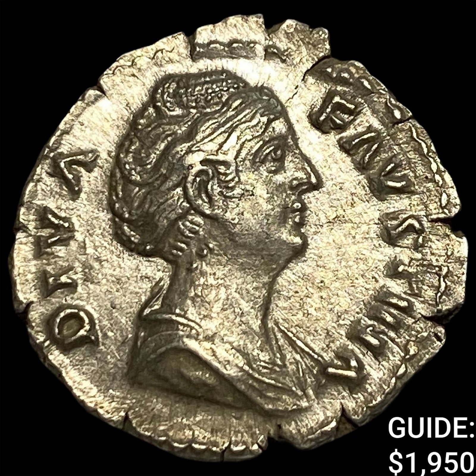 Roman Empire Faustina I, Posthumus Silver Denarius Temple of Faustina UNCIRCULATED: Roman Empire Faustina I, Posthumus Silver Denarius Temple of Faustina UNCIRCULATED