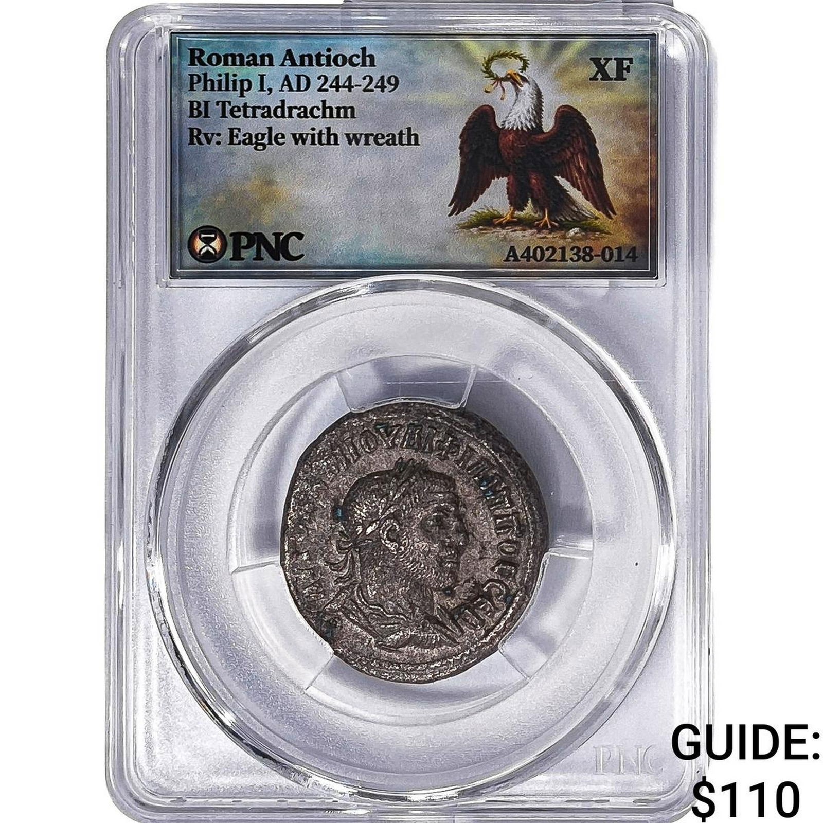 Roman Antioch Philip I 244-249 AD Bi-Tetradrachm PNC XF: Roman Antioch Philip I 244-249 AD Bi-Tetradrachm PNC XF