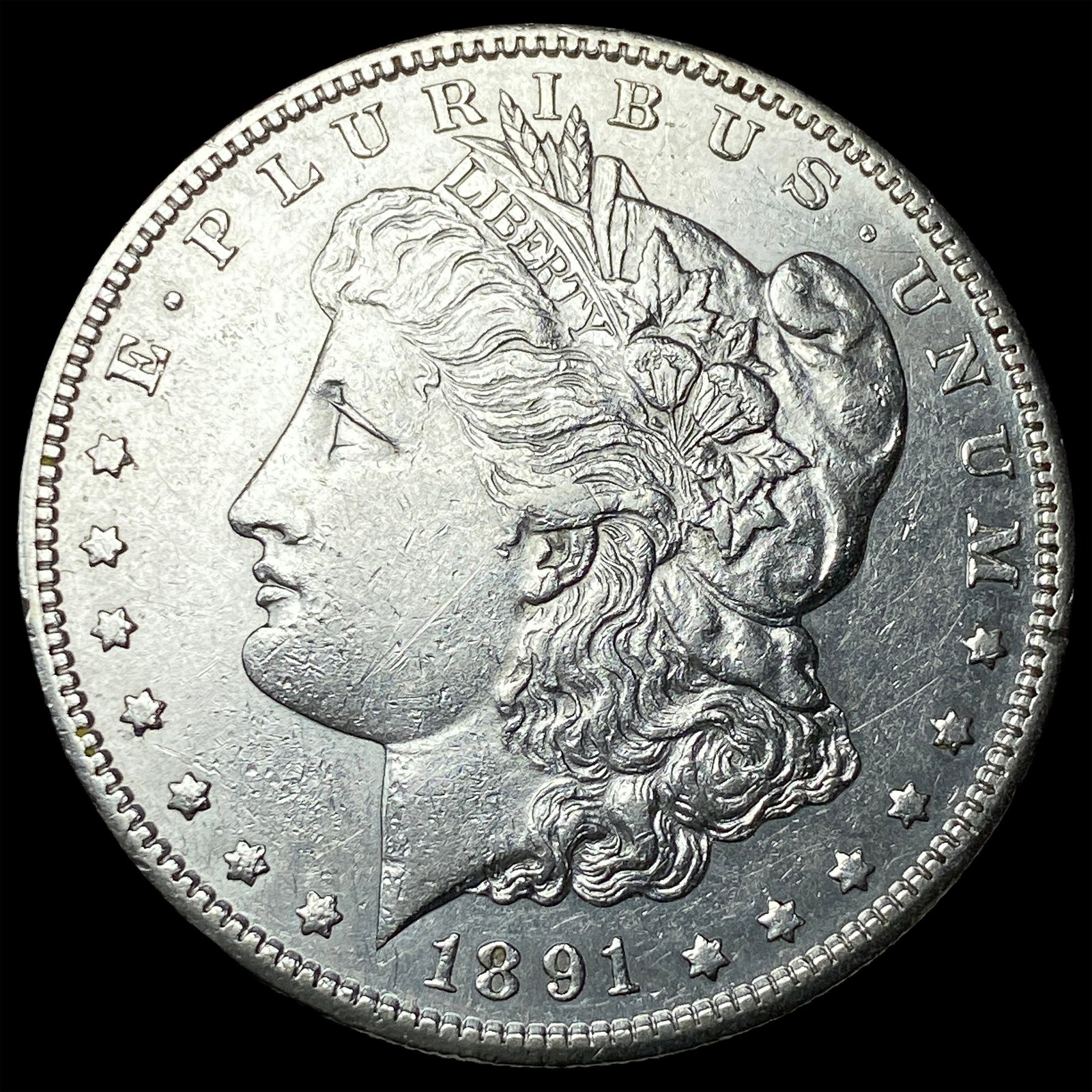 1891-S Silver Morgan Dollar CLOSELY UNCIRCULATED: 1891-S Silver Morgan Dollar CLOSELY UNCIRCULATED