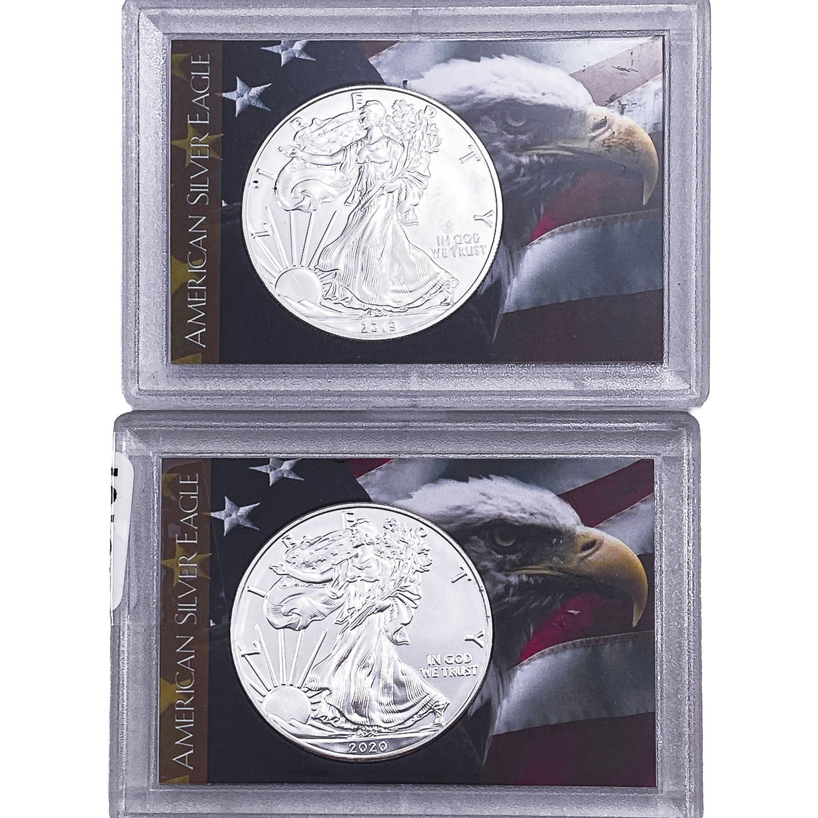 [2 Coins] 2019-2020 Silver Eagle H.E. Harris: [2 Coins] 2019-2020 Silver Eagle H.E. Harris