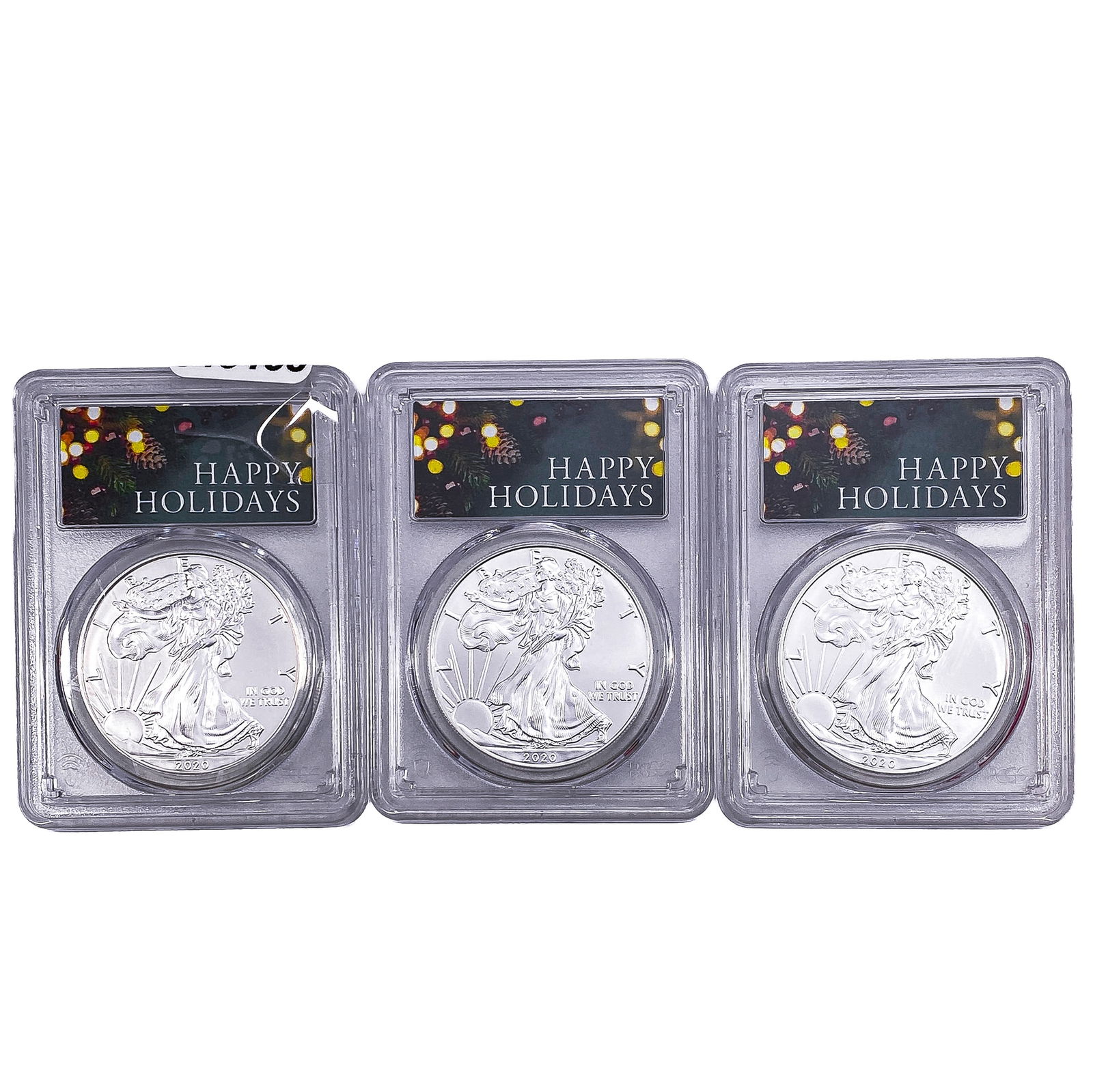 [3 Coins] 2020 Silver Eagle PCGS MS70: [3 Coins] 2020 Silver Eagle PCGS MS70