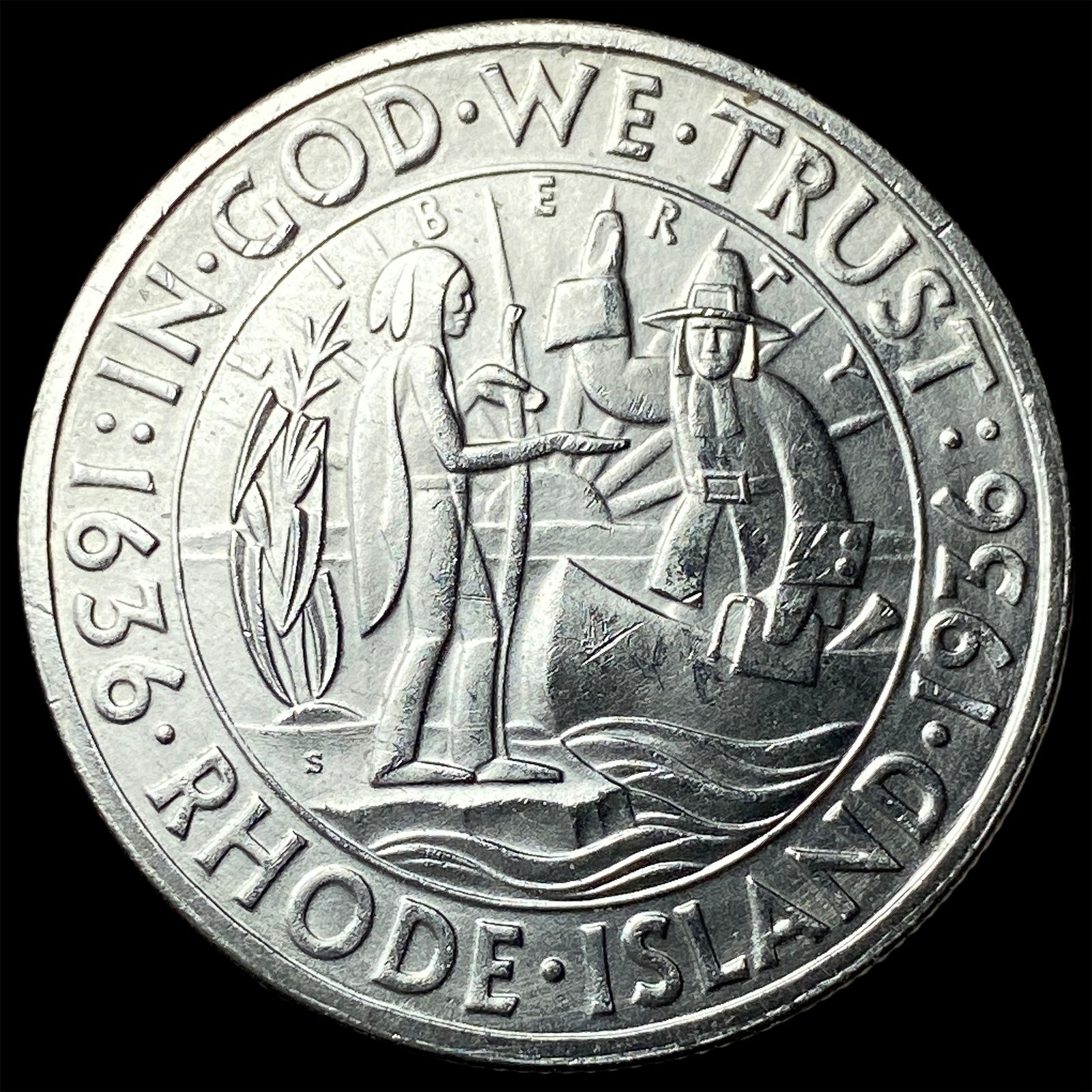 1936-S Rhode Island Silver Half Dollar UNCIRCULATED: 1936-S Rhode Island Silver Half Dollar UNCIRCULATED