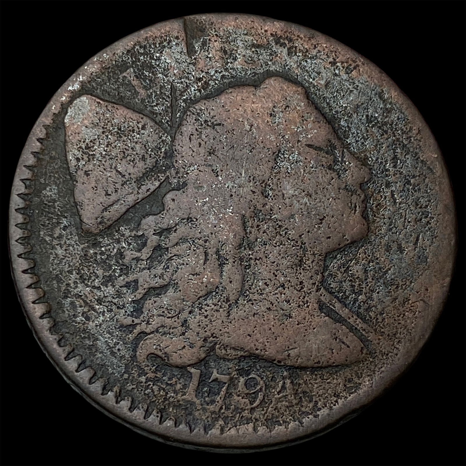 1794 Liberty Cap Large Cent LIGHTLY CIRCULATED (1 of 2)