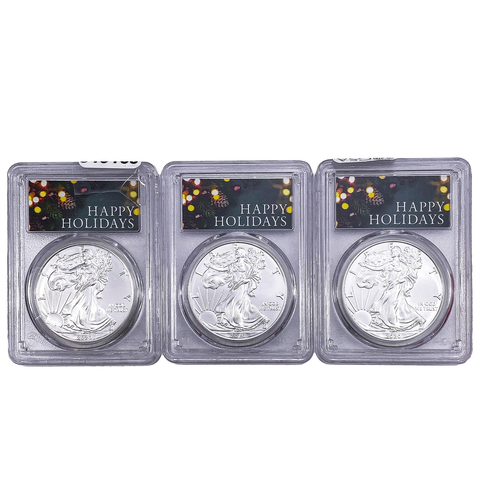 [3 Coins] 2020 Silver Eagle PCGS MS70: [3 Coins] 2020 Silver Eagle PCGS MS70
