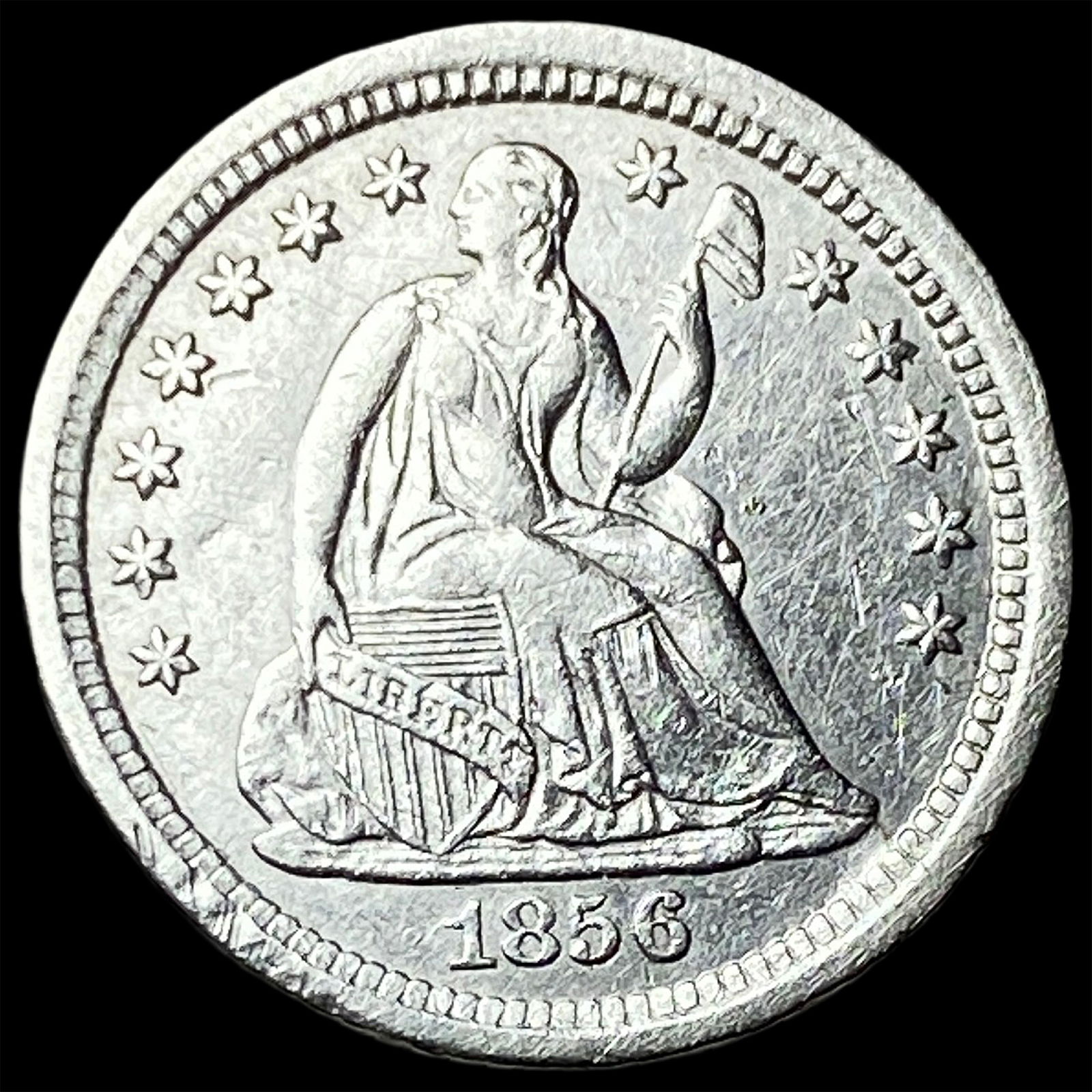 1856-O Silver Half Dime CLOSELY UNCIRCULATED: 1856-O Silver Half Dime CLOSELY UNCIRCULATED