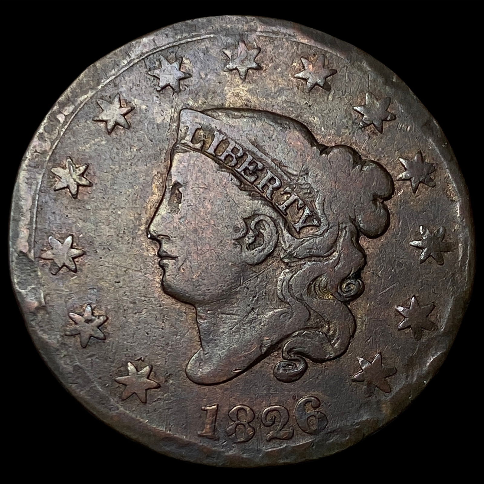 1826 Coronet Head Large Cent LIGHTLY CIRCULATED: 1826 Coronet Head Large Cent LIGHTLY CIRCULATED