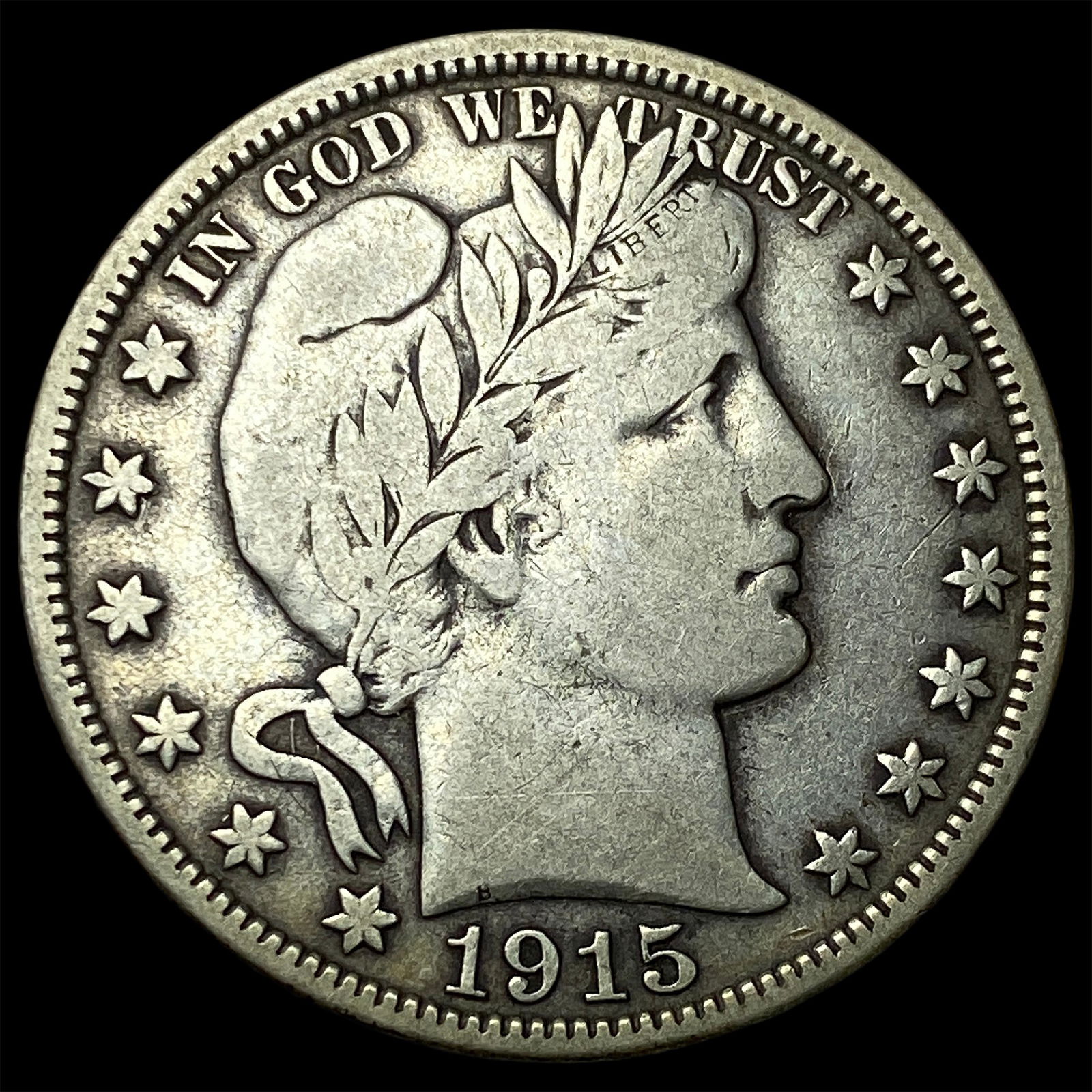 1915-D Silver Barber Half Dollar LIGHTLY CIRCULATED (1 of 2)
