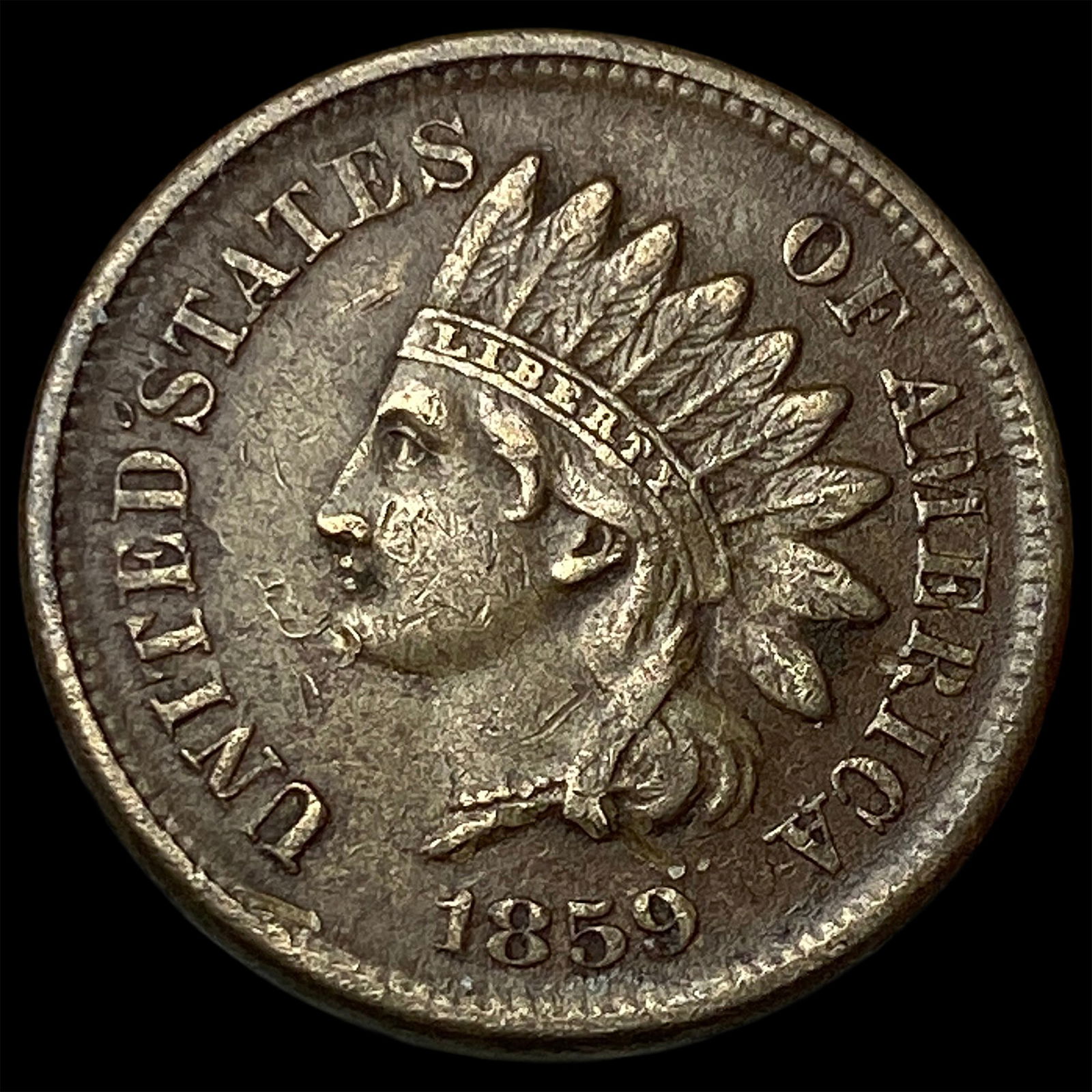 1859 Indian Head Cent NEARLY UNCIRCULATED (1 of 2)