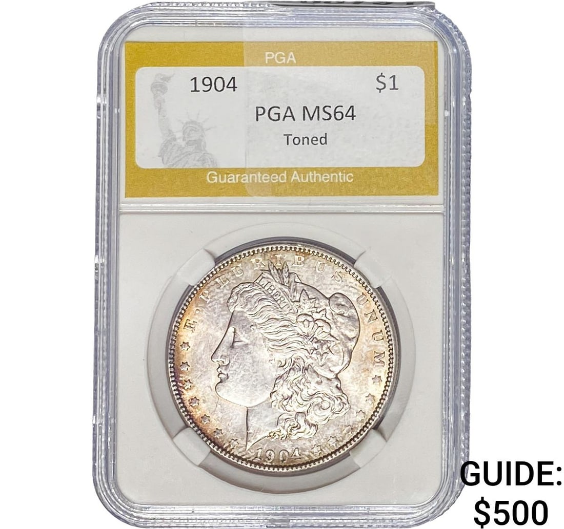 1904 Morgan Silver Dollar PGA MS64: 1904 Morgan Silver Dollar PGA MS64