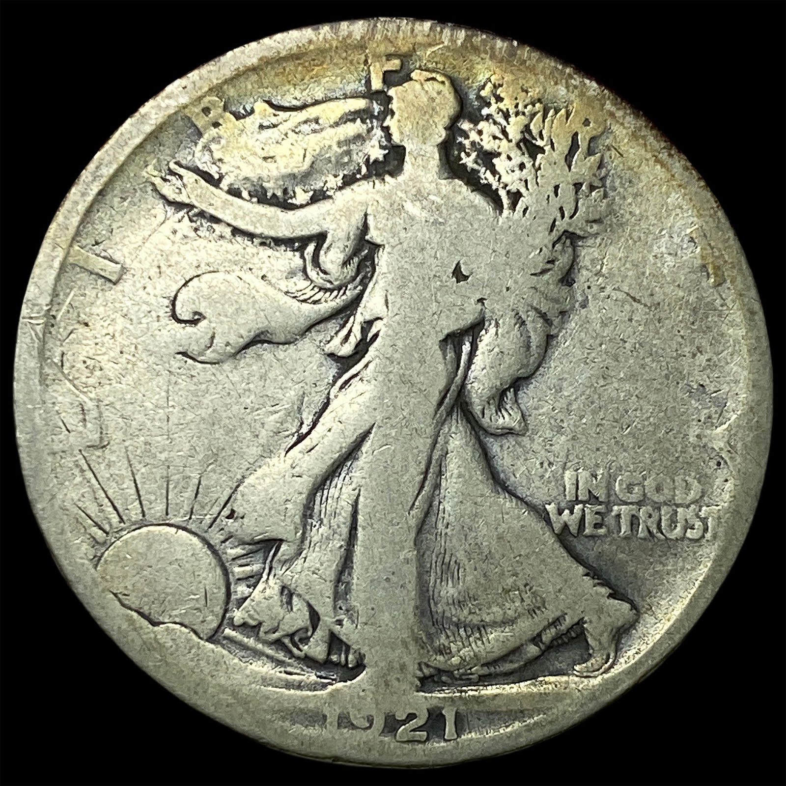 1921 Walking Liberty Half Dollar NICELY CIRCULATED: 1921 Walking Liberty Half Dollar NICELY CIRCULATED