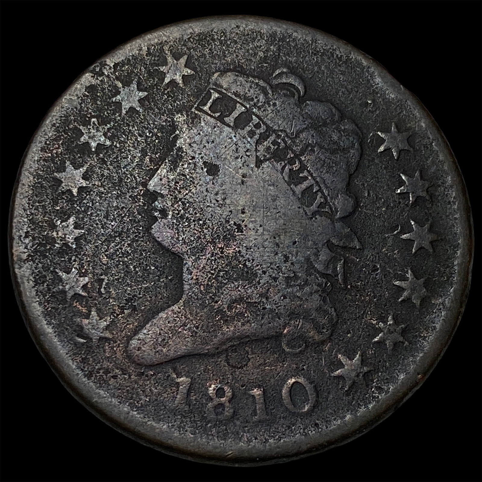 1810 Classic Head Large Cent LIGHTLY CIRCULATED: 1810 Classic Head Large Cent LIGHTLY CIRCULATED