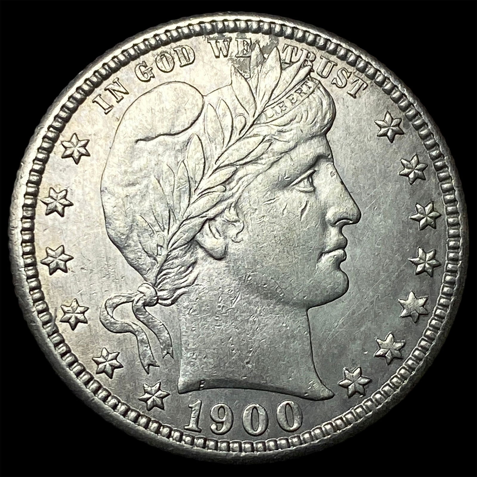 1900-S Silver Barber Quarter UNCIRCULATED (1 of 2)