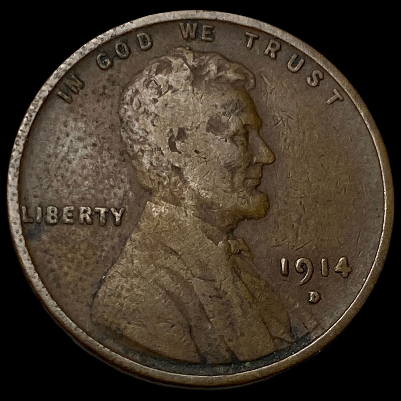 1914-D Lincoln Wheat Cent LIGHTLY CIRCULATED (1 of 2)