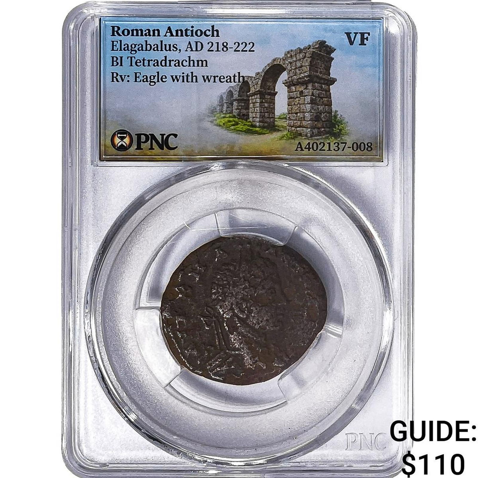 Roman Antioch Elagabalus 218-222 AD Bi-Tetradrachm PNC VF: Roman Antioch Elagabalus 218-222 AD Bi-Tetradrachm PNC VF