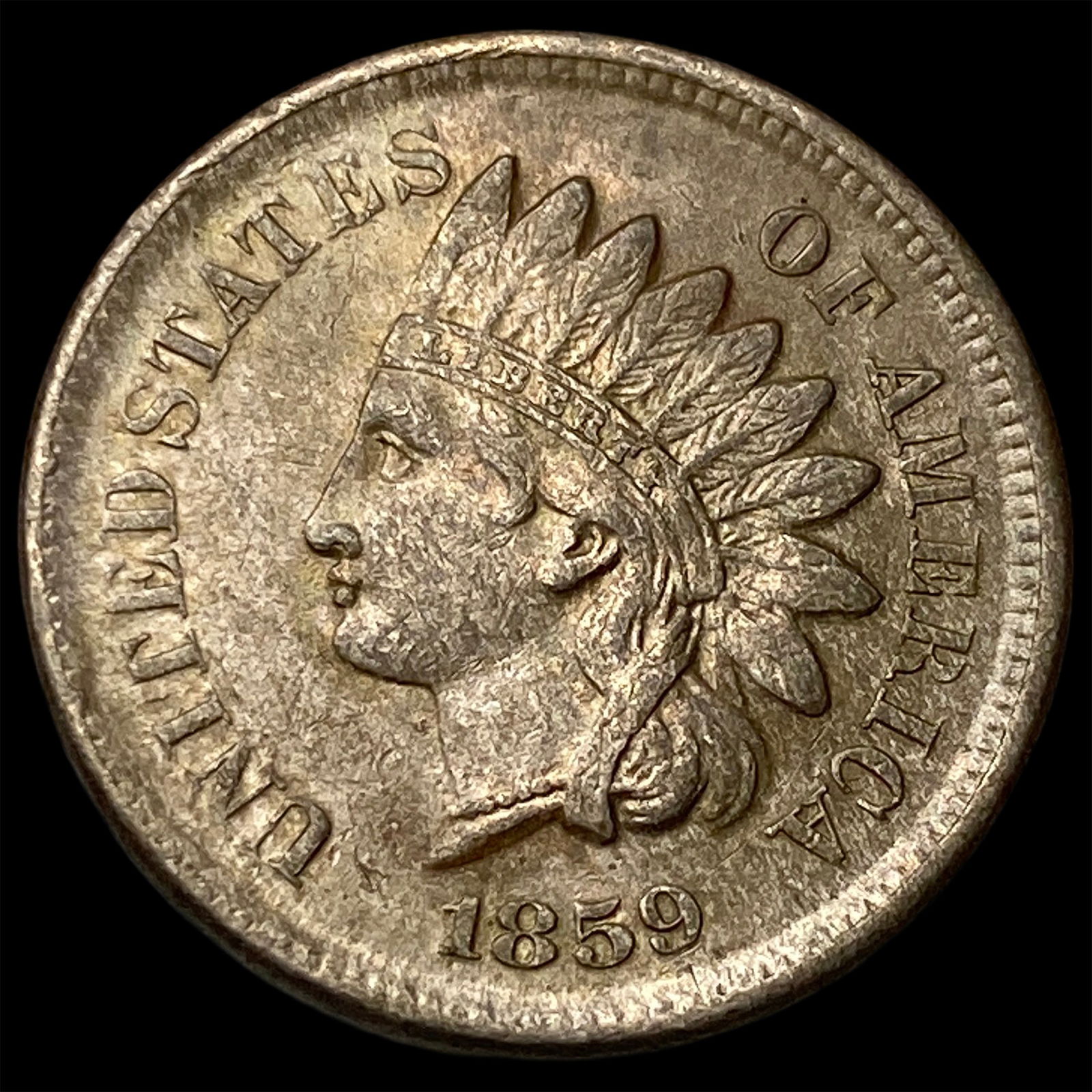 1859 Copper-Nickel Indian Head Cent CHOICE AU: 1859 Copper-Nickel Indian Head Cent CHOICE AU