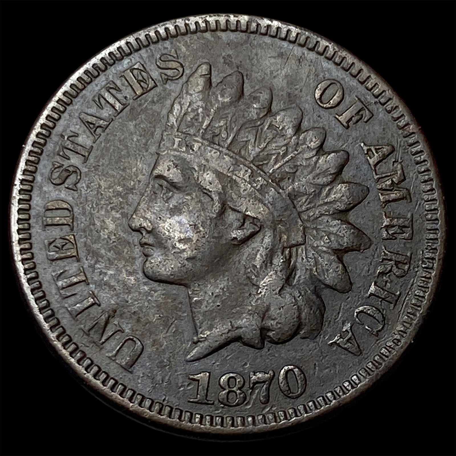 1870 Indian Head Cent NEARLY UNCIRCULATED: 1870 Indian Head Cent NEARLY UNCIRCULATED