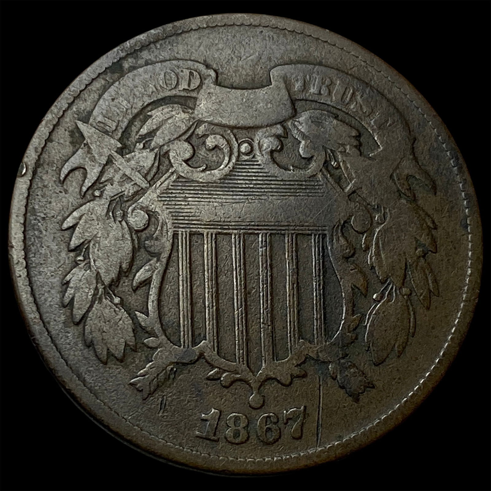 1867 Two-Cent Piece LIGHTLY CIRCULATED: 1867 Two-Cent Piece LIGHTLY CIRCULATED