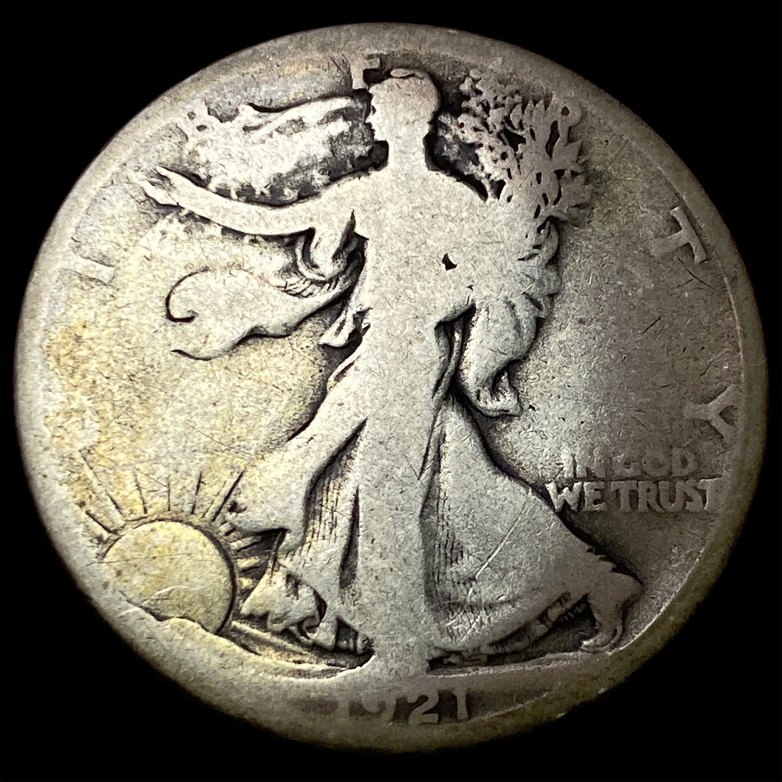 1921-D Walking Liberty Half Dollar NICELY CIRCULATED: 1921-D Walking Liberty Half Dollar NICELY CIRCULATED