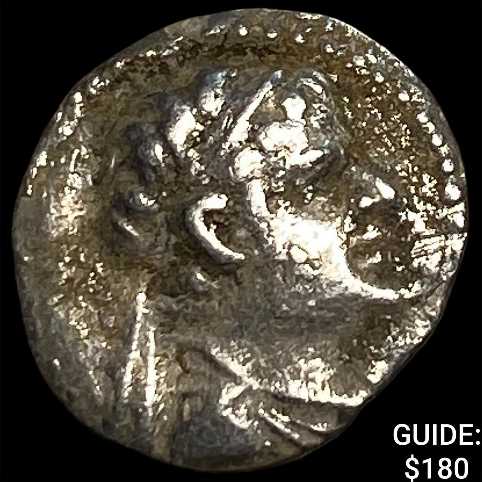 Greco-Bactria Eucratides I 171-145 BC Silver Obol NEARLY UNCIRCULATED: Greco-Bactria Eucratides I 171-145 BC Silver Obol NEARLY UNCIRCULATED