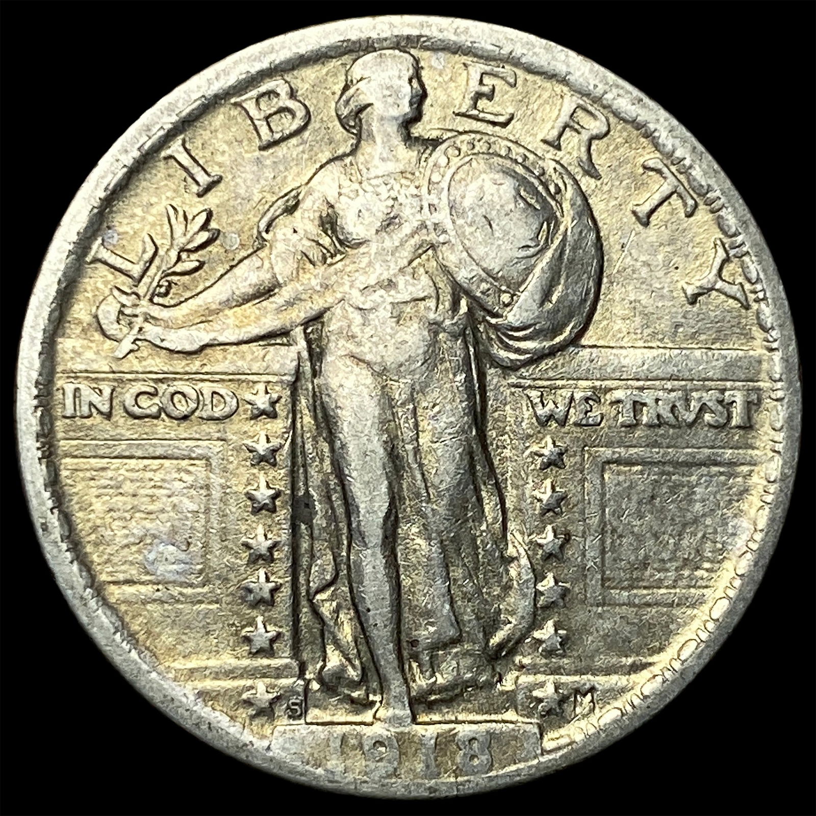 1918-S Standing Liberty Quarter CLOSELY UNCIRCULATED: 1918-S Standing Liberty Quarter CLOSELY UNCIRCULATED