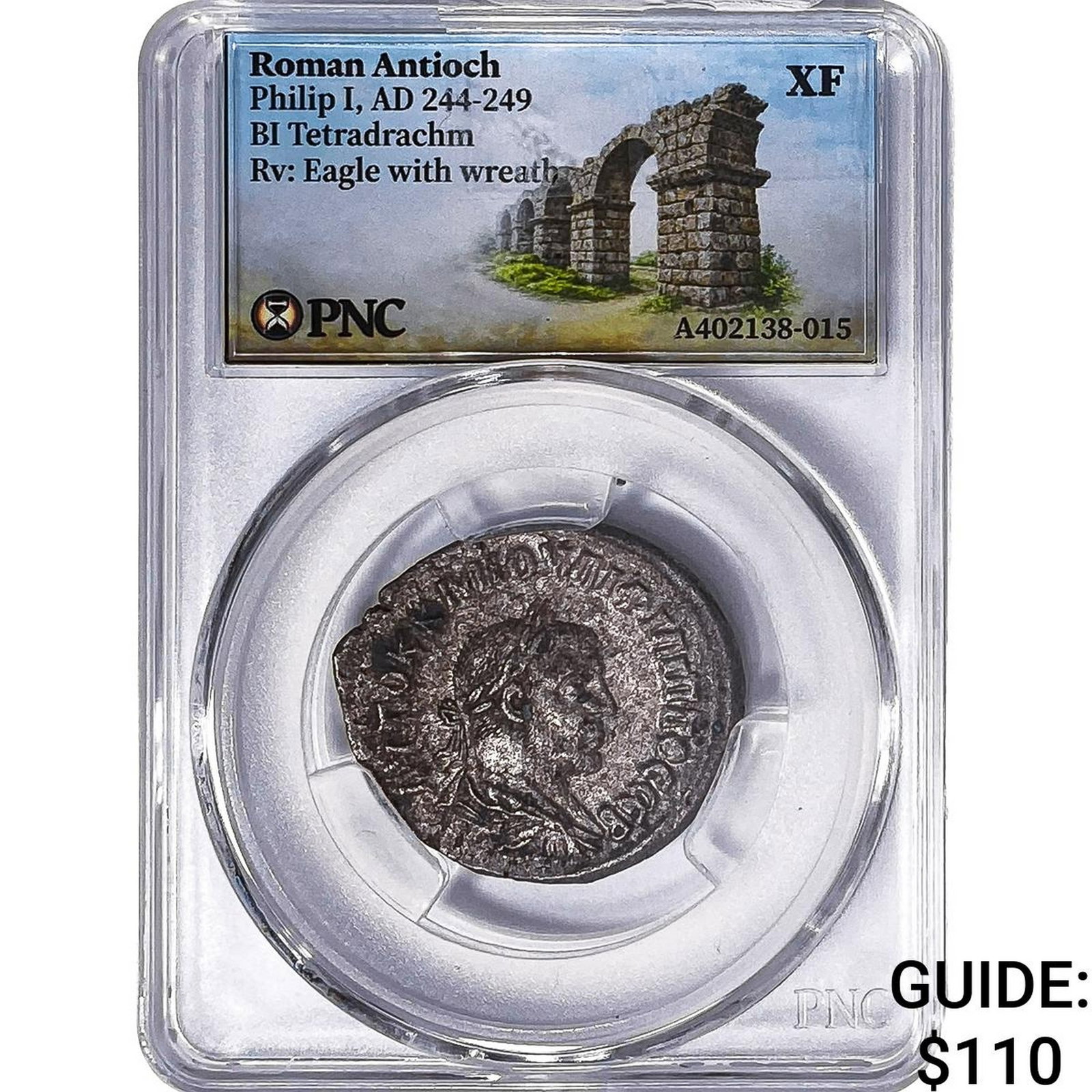 Roman Antioch Philip I 244-249 AD Bi-Tetradrachm PNC XF: Roman Antioch Philip I 244-249 AD Bi-Tetradrachm PNC XF