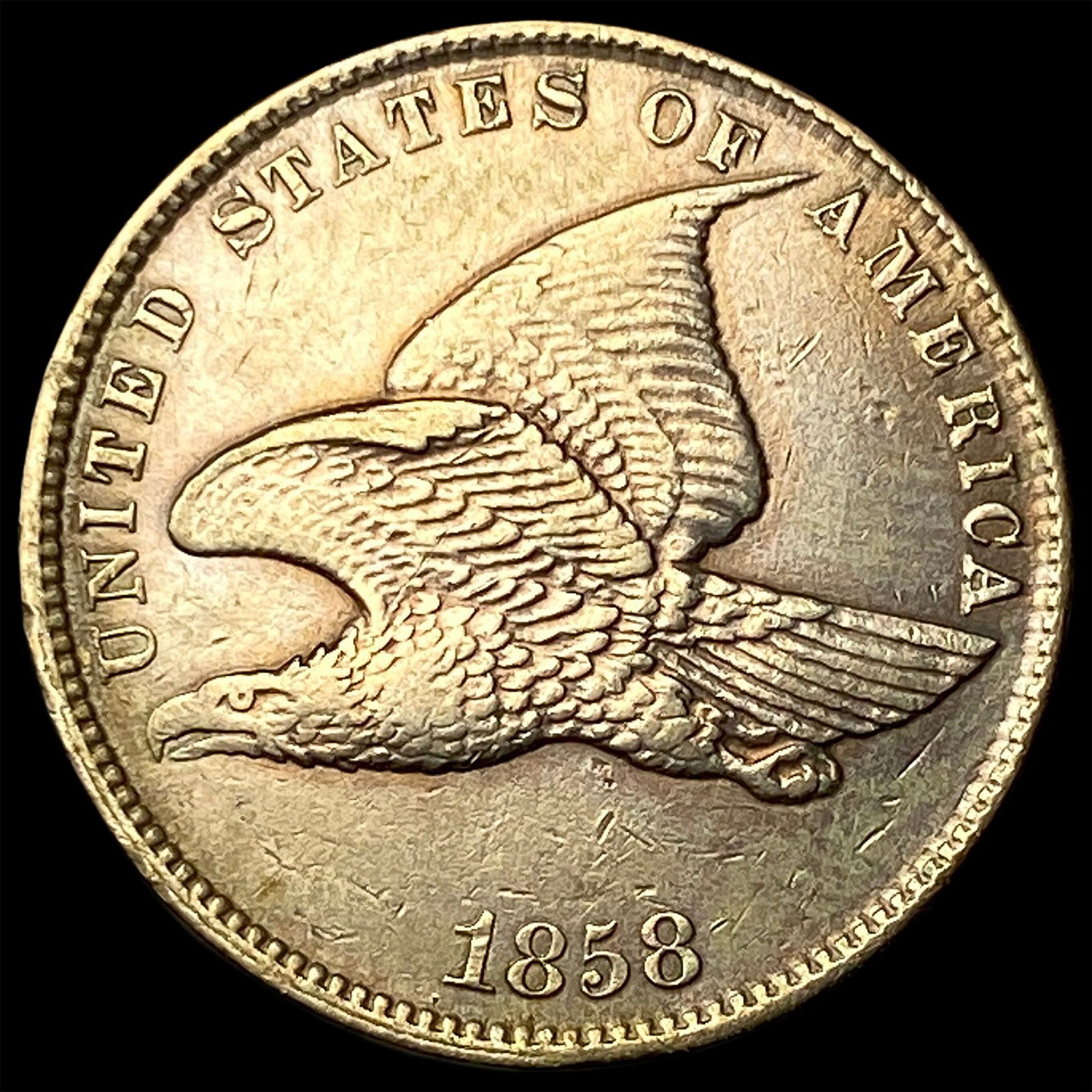 1858 Flying Eagle Cent CLOSELY UNCIRCULATED (1 of 2)