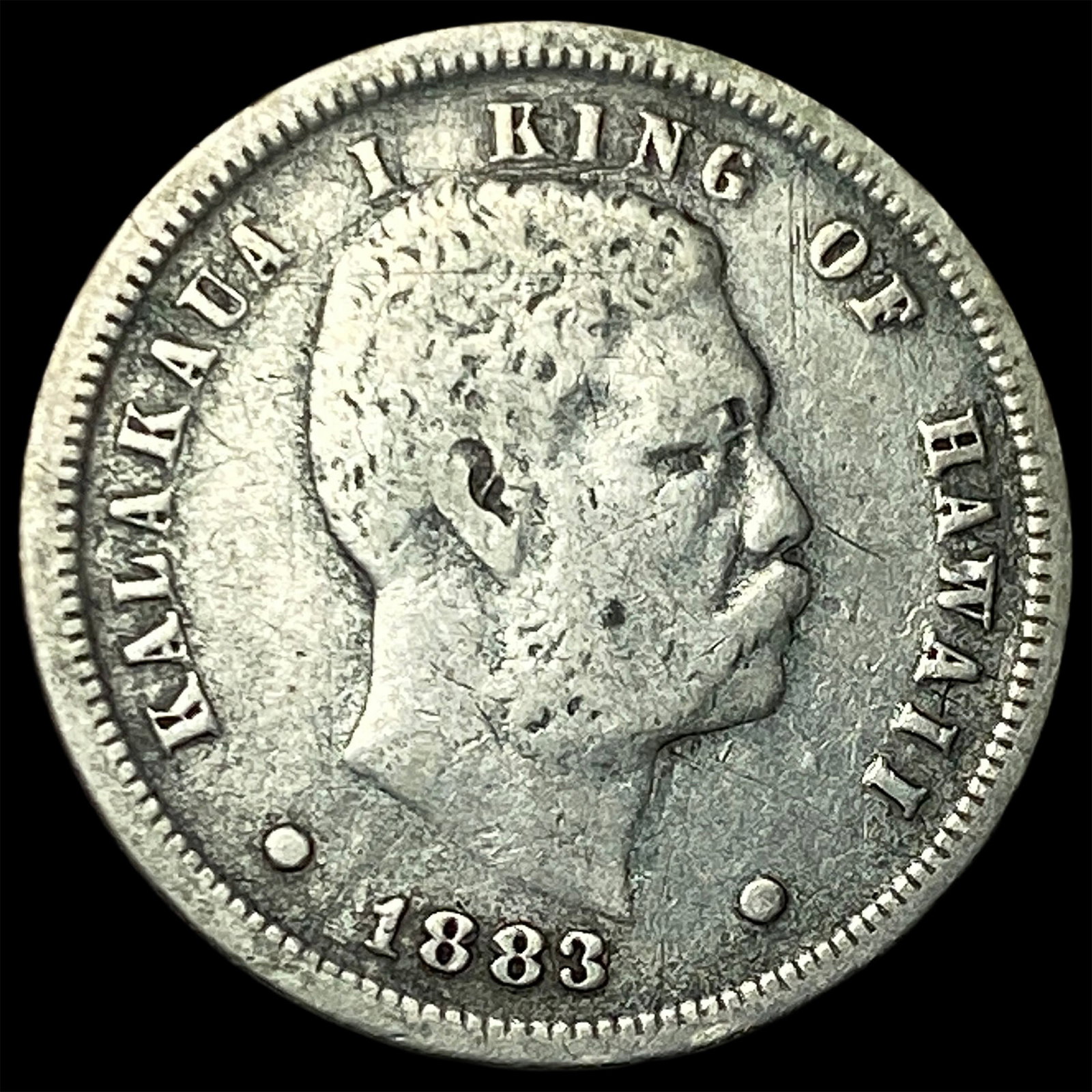 1883 Hawaii Silver Dime LIGHTLY CIRCULATED: 1883 Hawaii Silver Dime LIGHTLY CIRCULATED