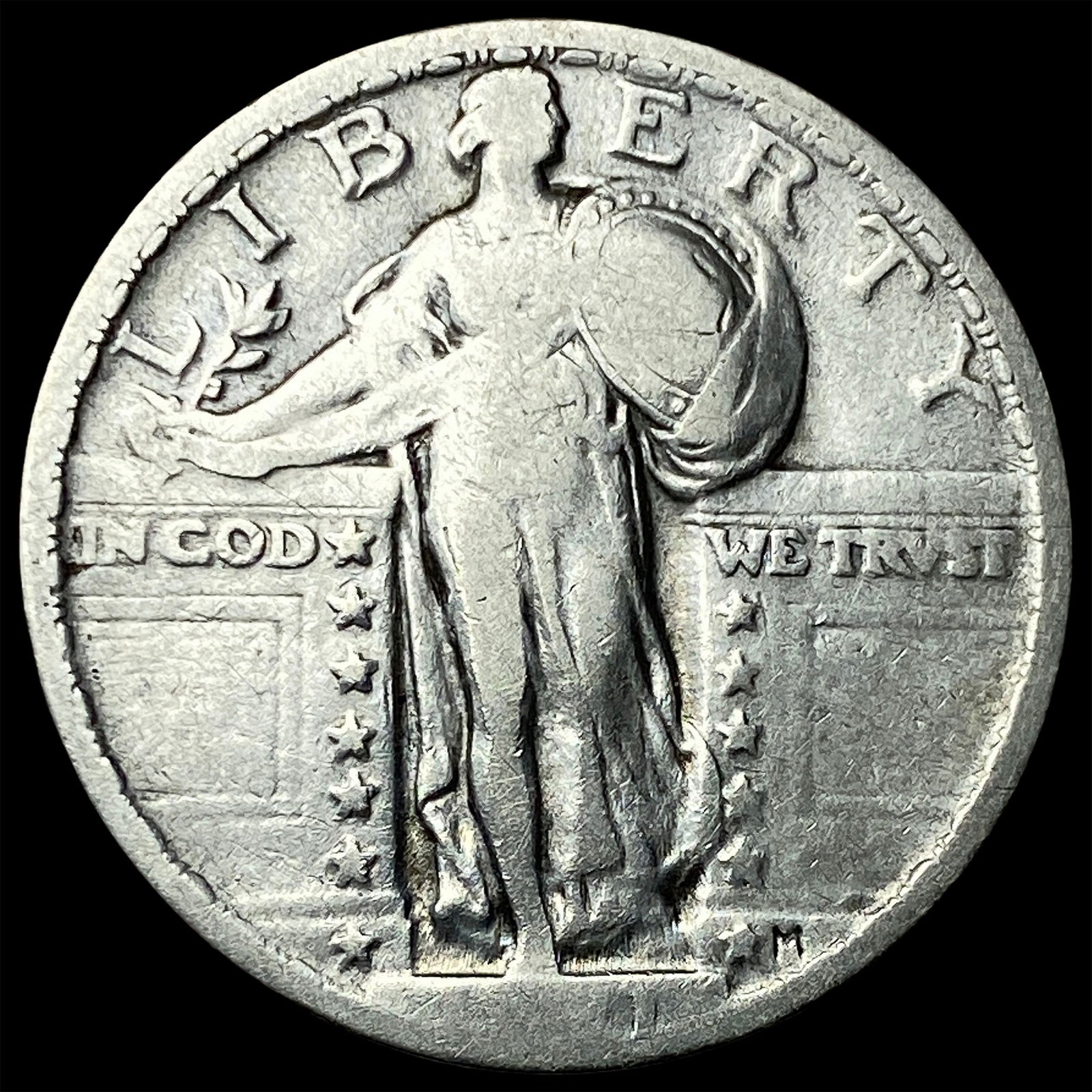 1921 Standing Liberty Quarter NICELY CIRCULATED: 1921 Standing Liberty Quarter NICELY CIRCULATED