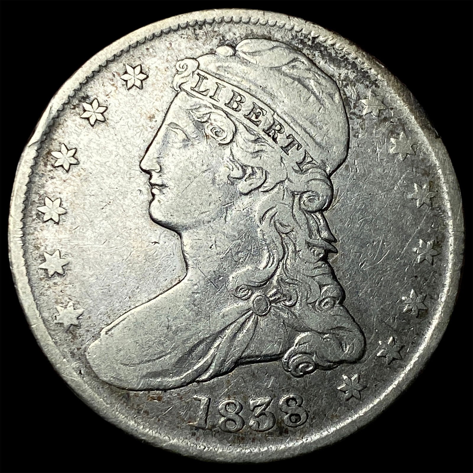 1838 Capped Bust Half Dollar LIGHTLY CIRCULATED (1 of 2)