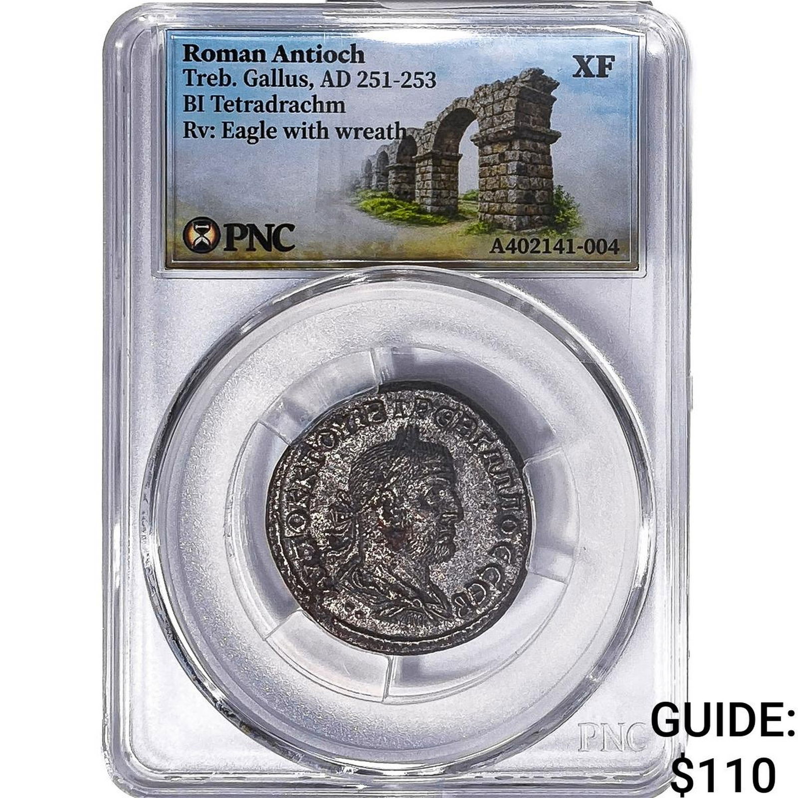 Roman Antioch Treb. Gallus 251-253 AD Bi-Tetradrachm PNC XF: Roman Antioch Treb. Gallus 251-253 AD Bi-Tetradrachm PNC XF