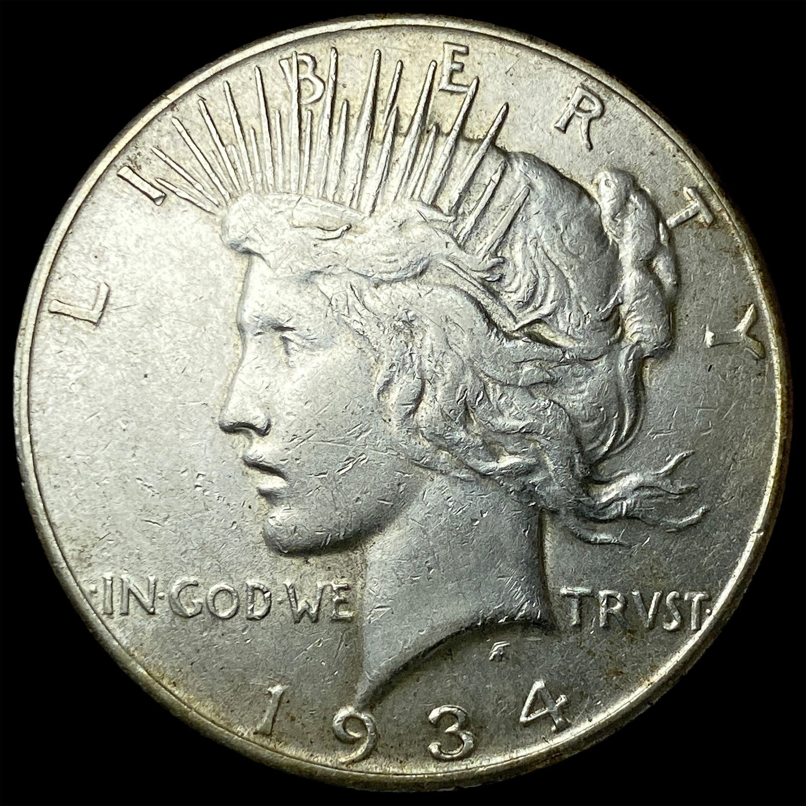 1934-S Silver Peace Dollar NEARLY UNCIRCULATED (1 of 2)