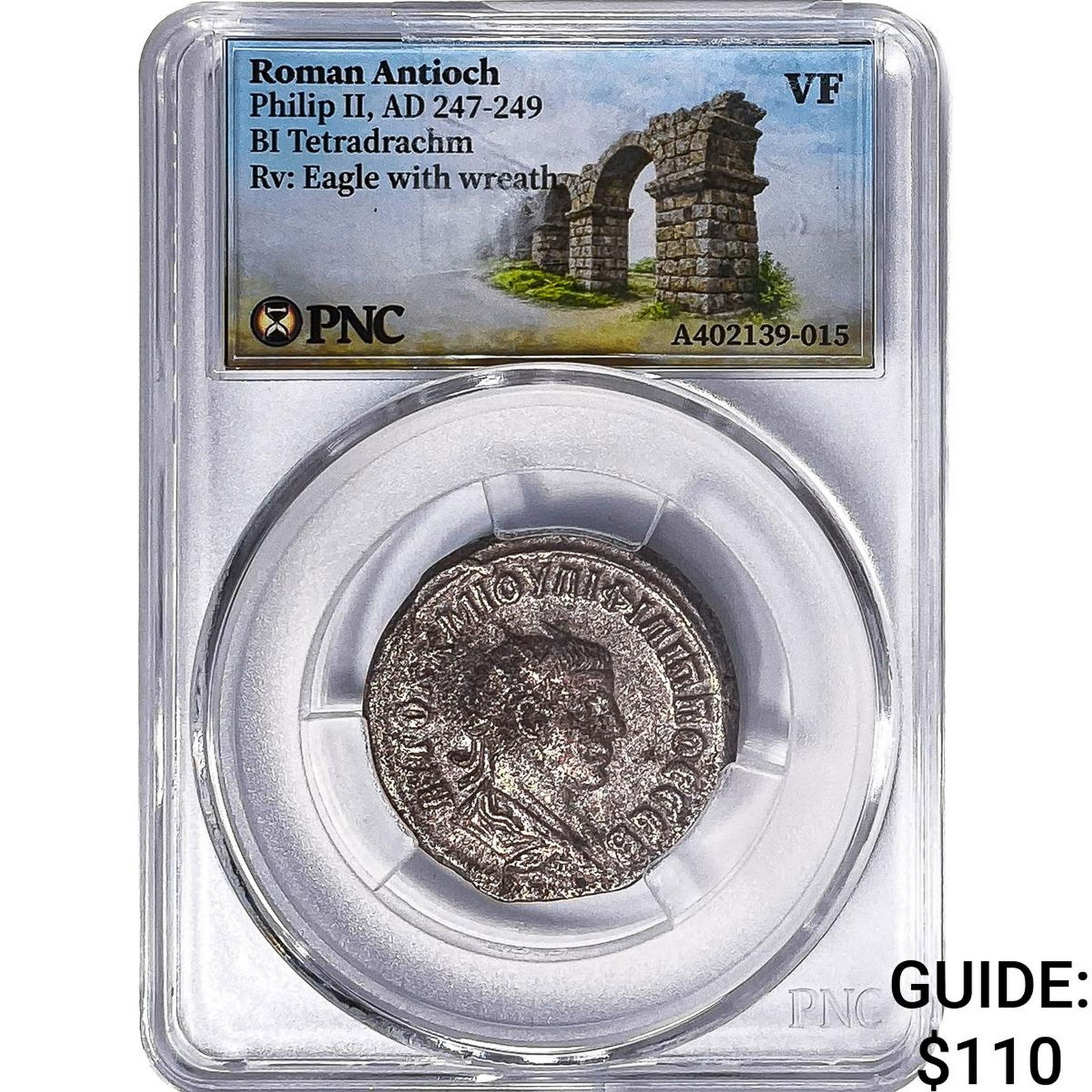 Roman Antioch Philip II 247-249 AD Bi-Tetradrachm PNC VF: Roman Antioch Philip II 247-249 AD Bi-Tetradrachm PNC VF