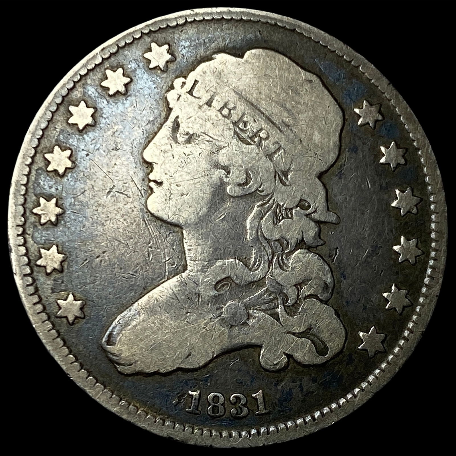 1831 Capped Bust Silver Quarter NICELY CIRCULATED: 1831 Capped Bust Silver Quarter NICELY CIRCULATED