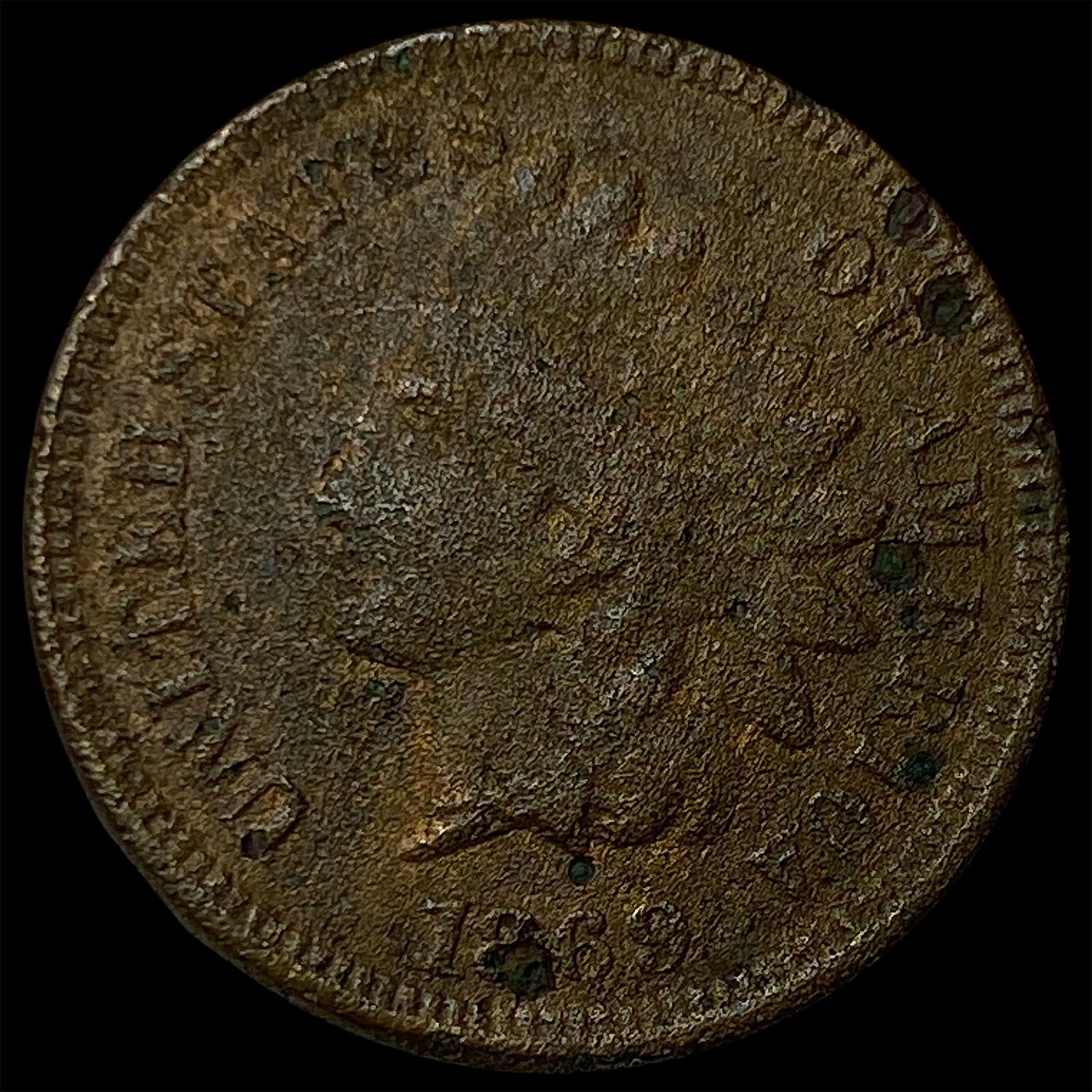 1869 Indian Head Cent UNCIRCULATED (1 of 2)