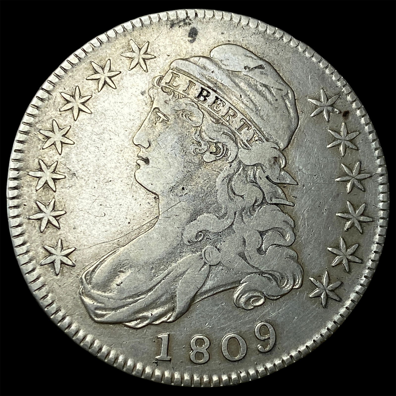 1809 Capped Bust Half Dollar LIGHTLY CIRCULATED (1 of 2)
