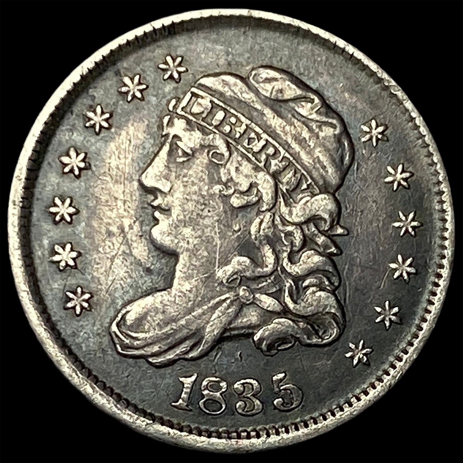 1835 Capped Bust Half Dime NEARLY UNCIRCULATED (1 of 2)
