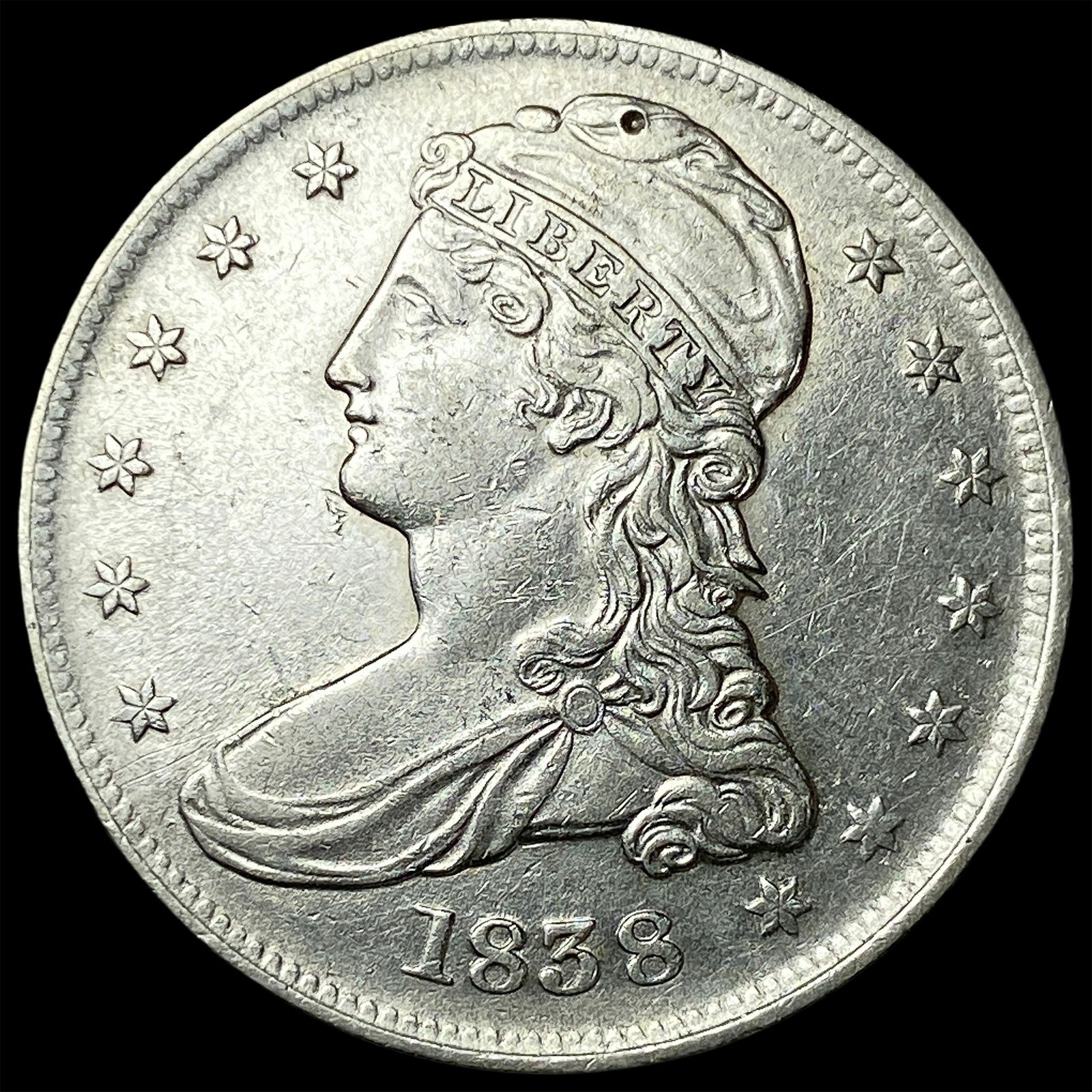 1838 Capped Bust Half Dollar CLOSELY UNCIRCULATED (1 of 2)