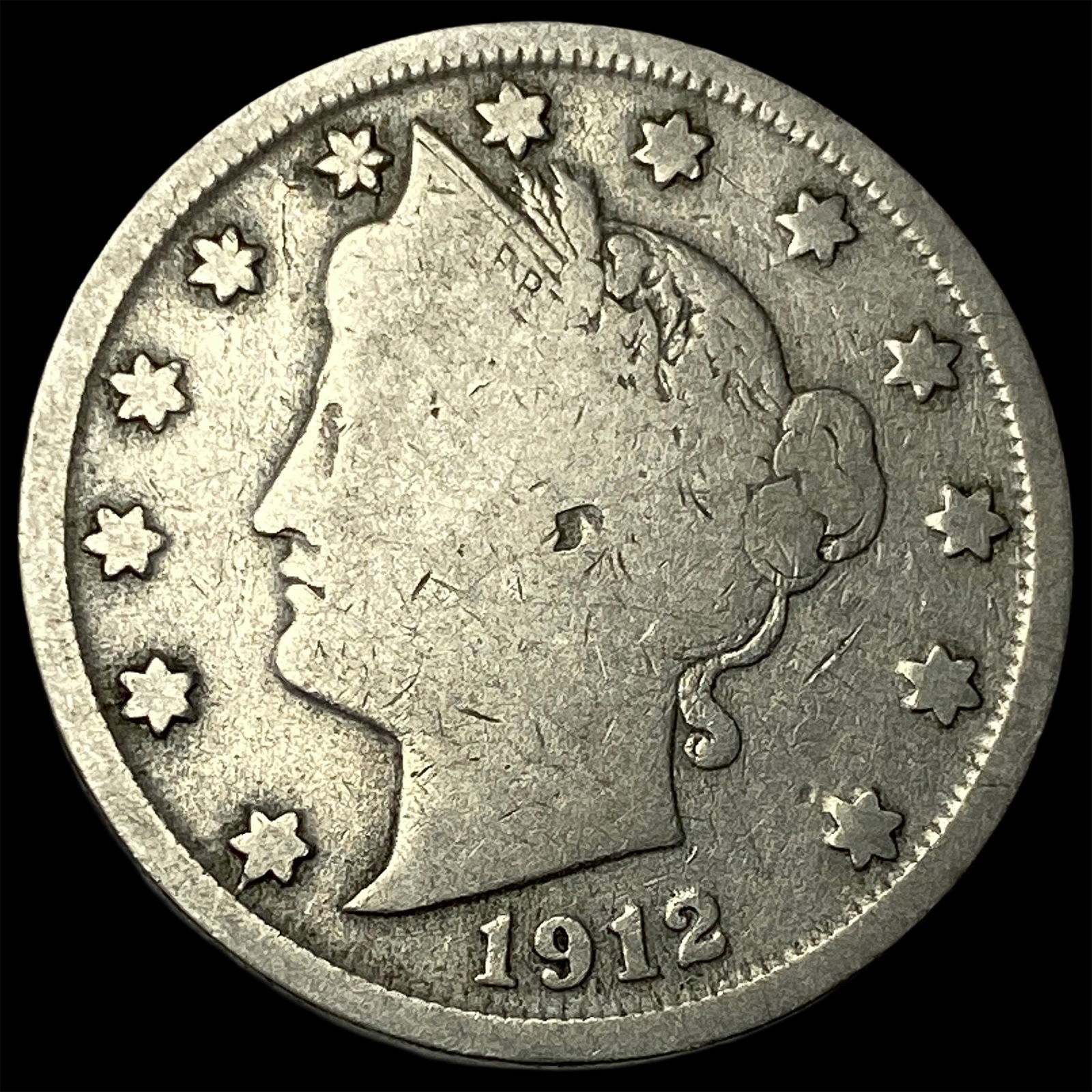 1912-S Liberty Head Nickel NICELY CIRCULATED (1 of 2)