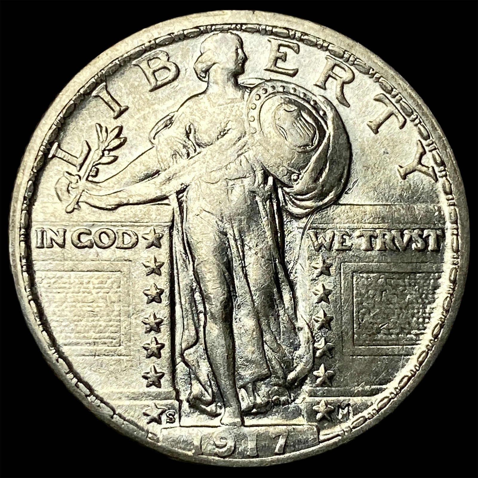 1917-S Type 2 Standing Liberty Quarter CHOICE AU (1 of 2)