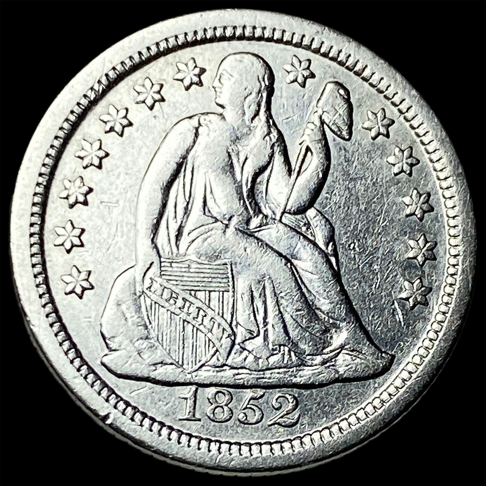 1852-O Silver Seated Liberty Dime UNCIRCULATED: 1852-O Silver Seated Liberty Dime UNCIRCULATED