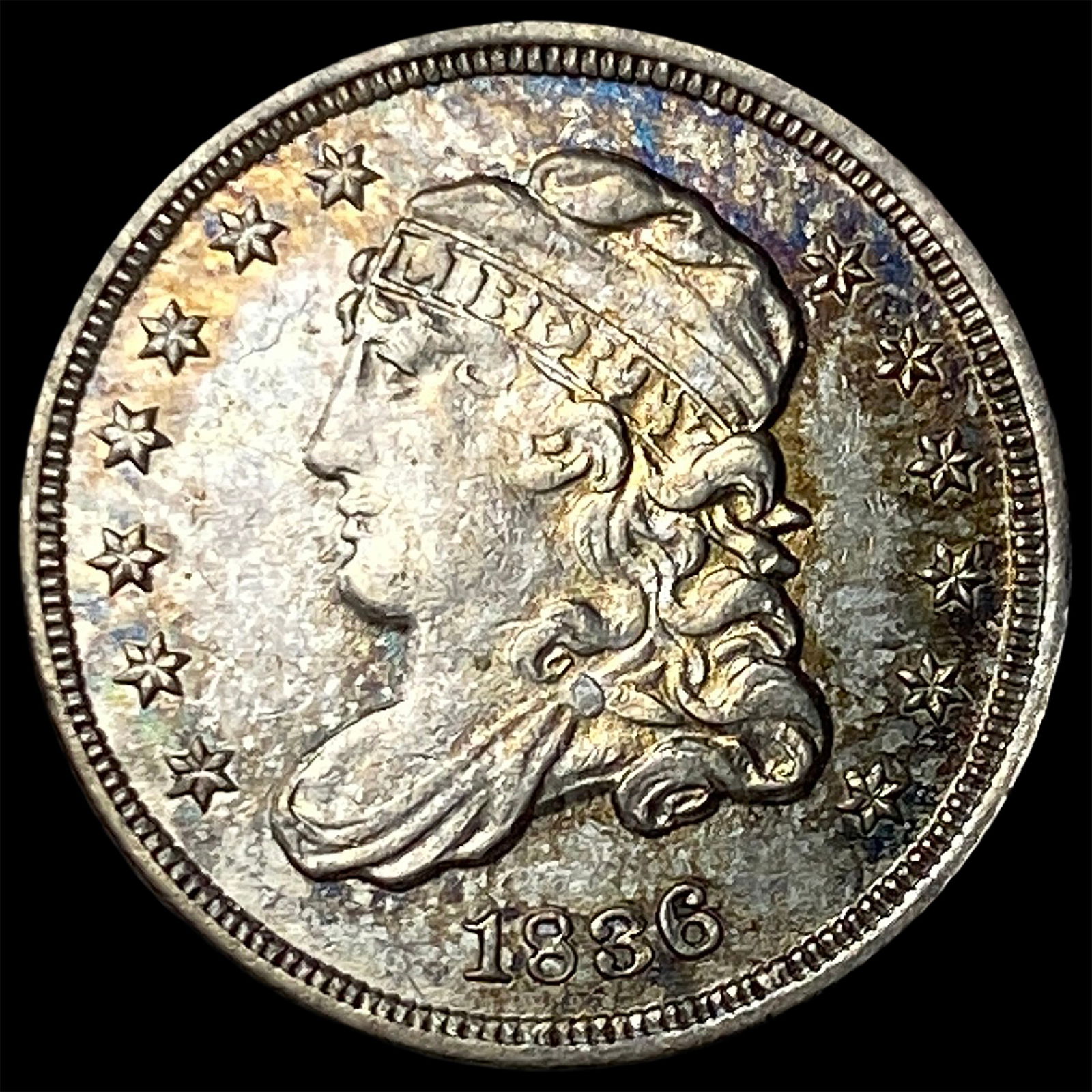 1836 Capped Bust Half Dime CLOSELY UNCIRCULATED: 1836 Capped Bust Half Dime CLOSELY UNCIRCULATED