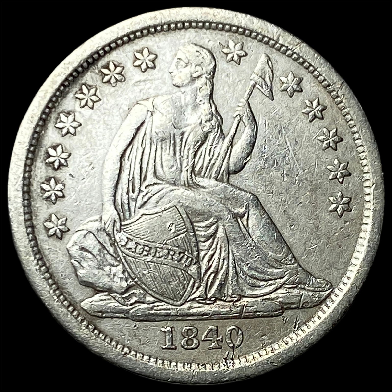 1840 Seated Liberty Dime NEARLY UNCIRCULATED (1 of 2)