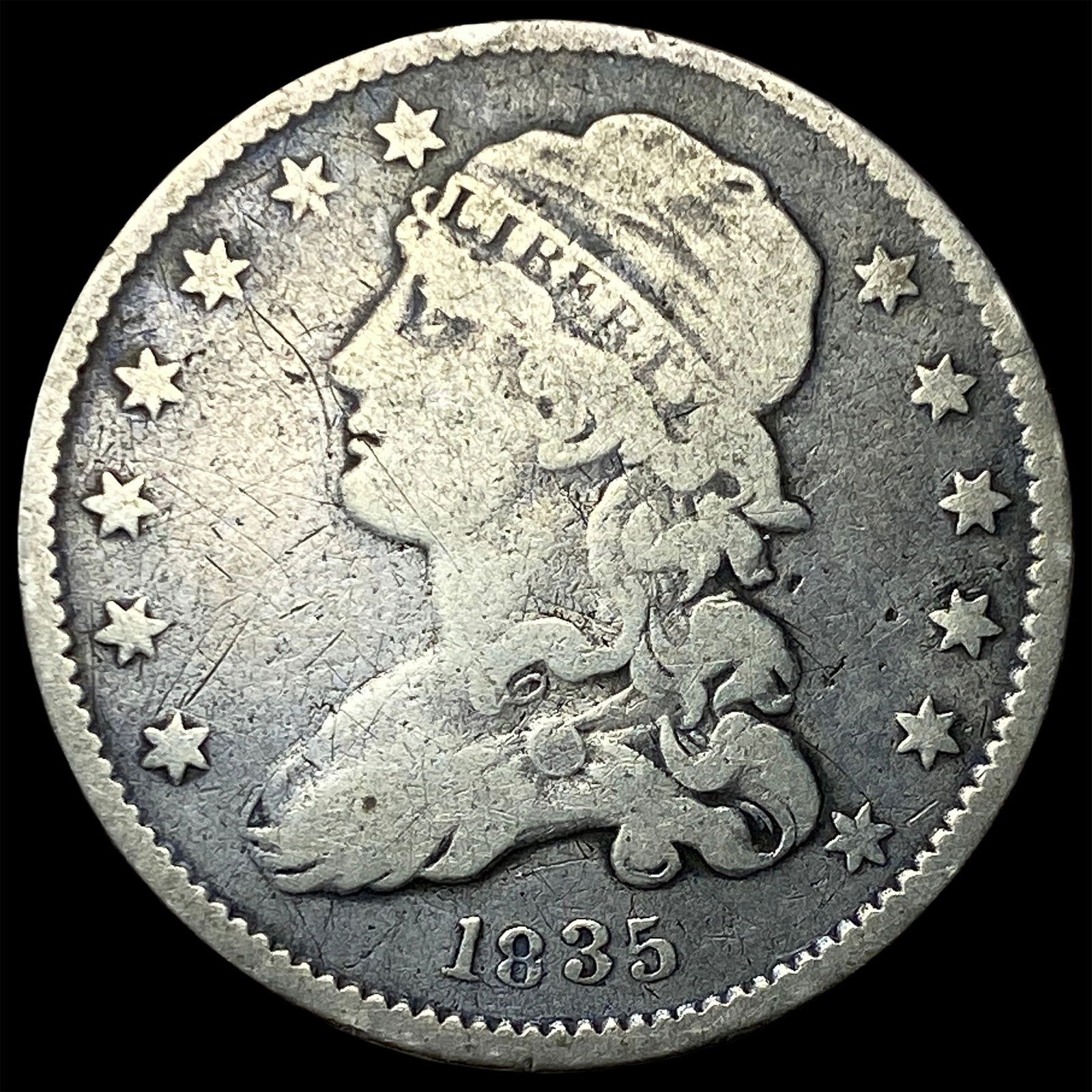 1835 Capped Bust Quarter NICELY CIRCULATED (1 of 2)